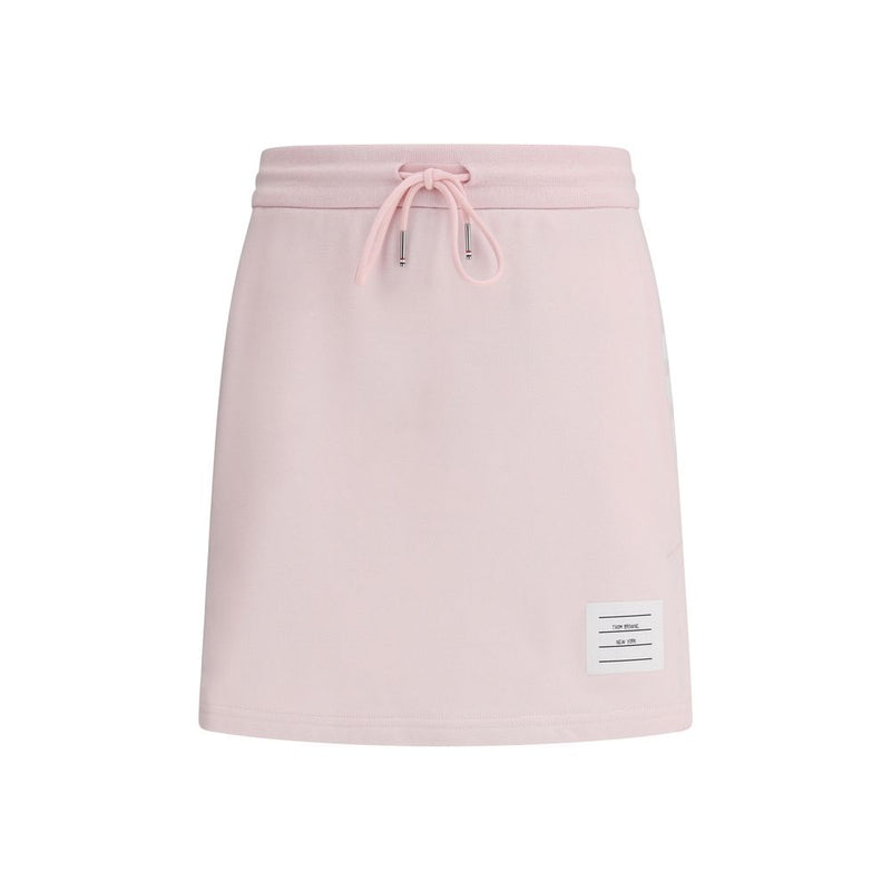 Thom Browne Cotton Mini Skirt - Adjustable Fit with Signature Style