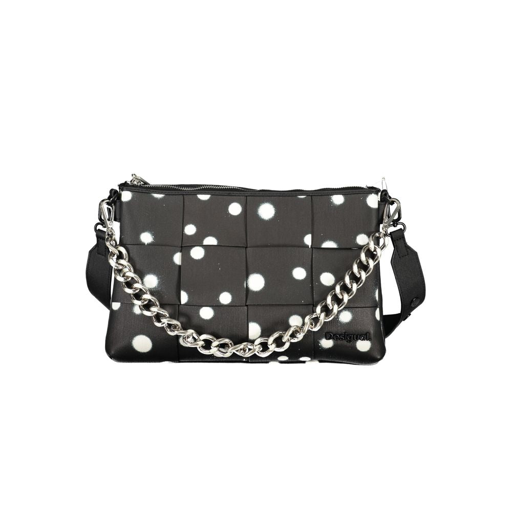 Desigual Black Polyethylene Handbag - Chic Polka Dot Accessory