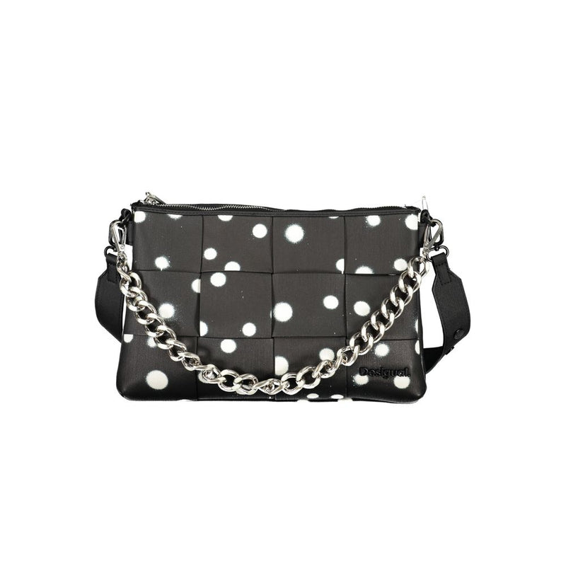 Desigual Black Polyethylene Handbag - Chic Polka Dot Accessory