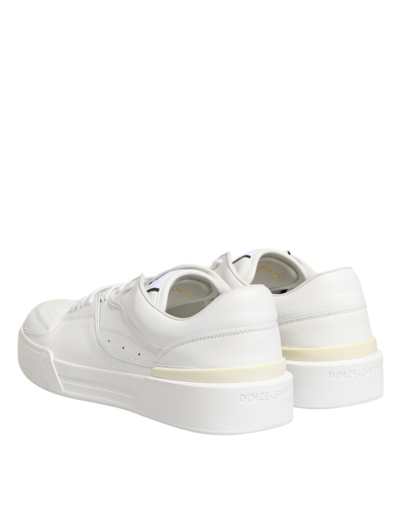 Dolce & Gabbana White Miami Leather Low Top Sneakers