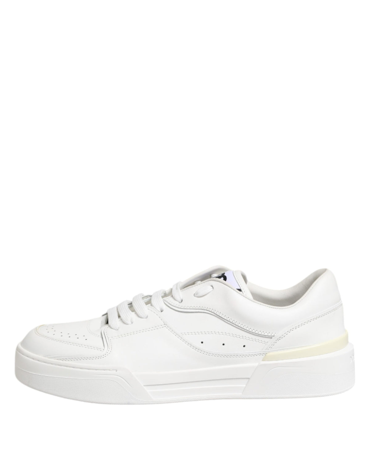 Dolce & Gabbana White Miami Leather Low Top Sneakers