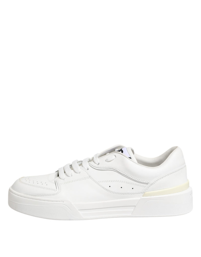 Dolce & Gabbana White Miami Leather Low Top Sneakers