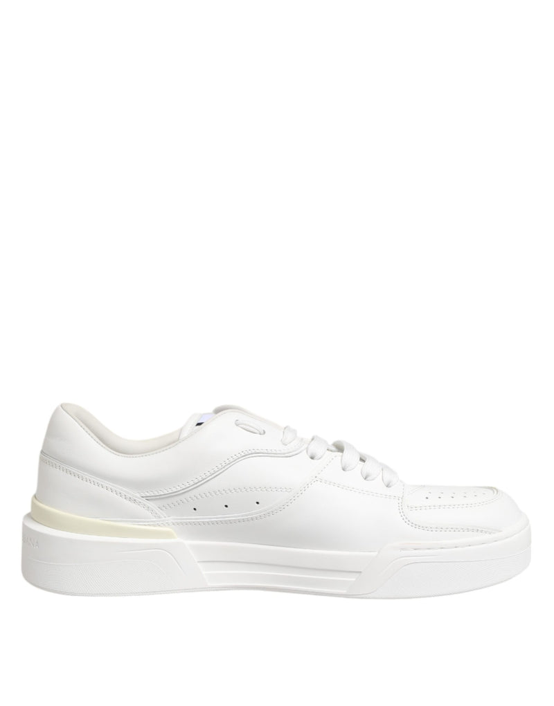 Dolce & Gabbana White Miami Leather Low Top Sneakers