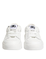 Dolce & Gabbana White Miami Leather Low Top Sneakers
