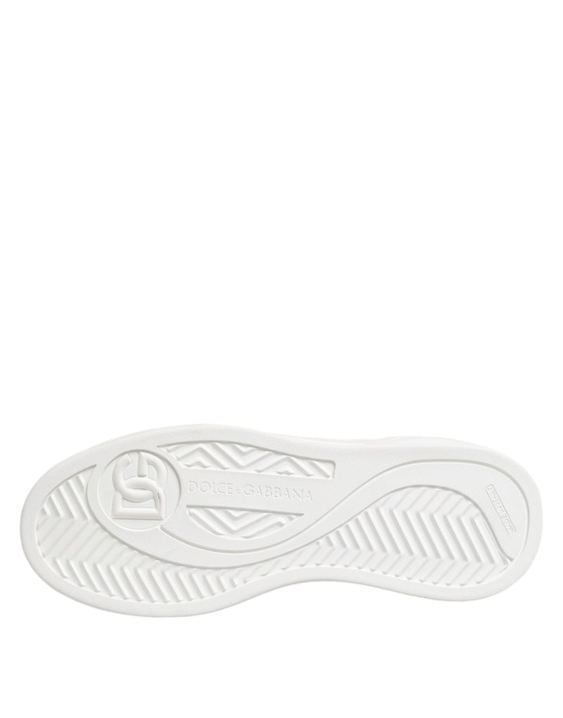 Dolce & Gabbana White Miami Leather Low Top Sneakers