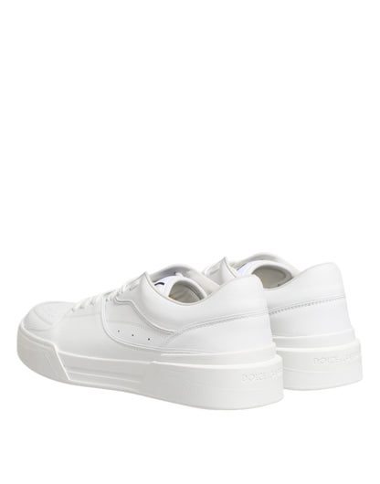 Dolce & Gabbana White Miami Leather Low Top Sneakers Shoes