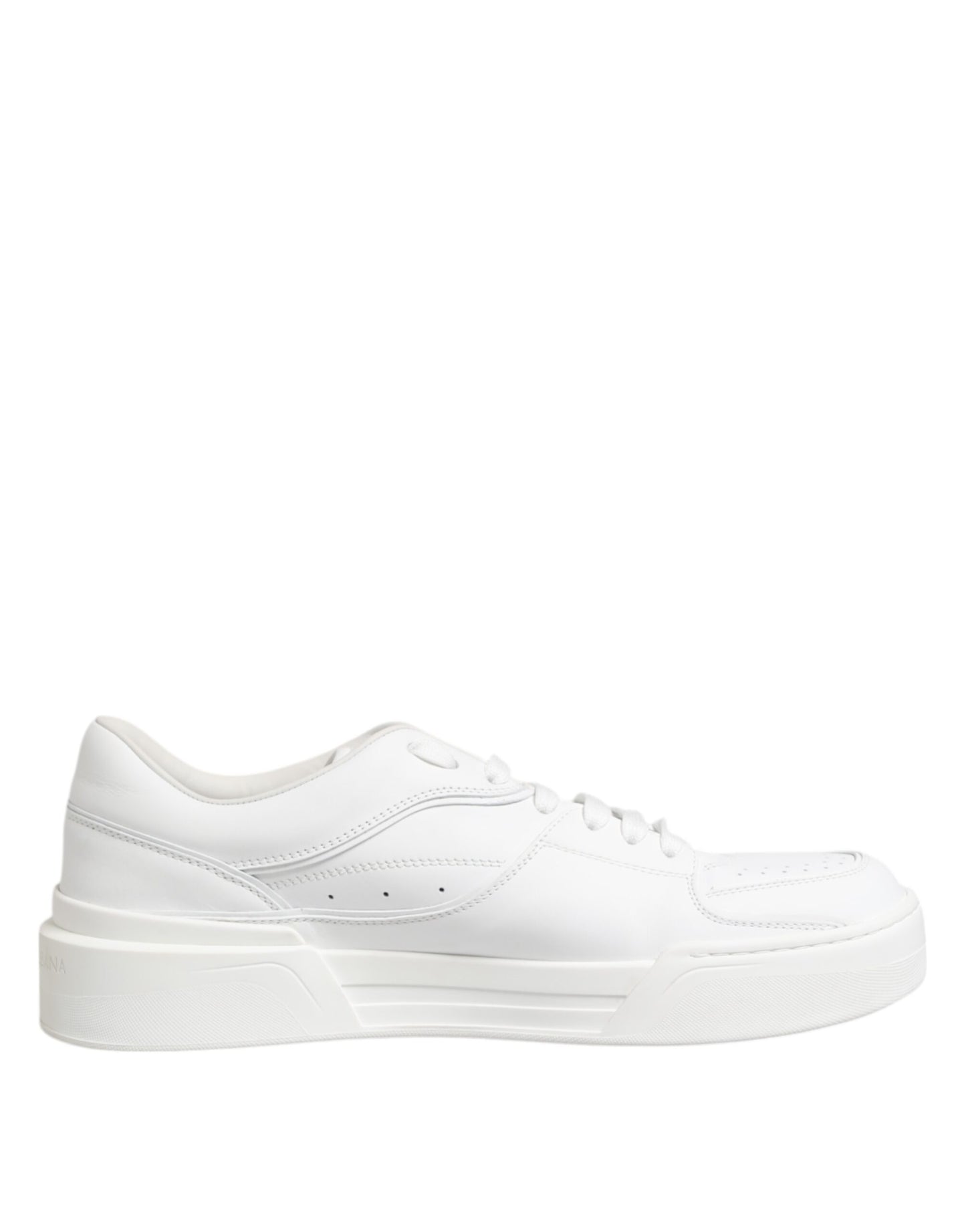 Dolce & Gabbana White Miami Leather Low Top Sneakers Shoes