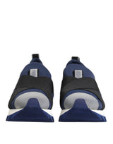 Dolce & Gabbana Sneakers Basses Slip-On Bleu Noir pour Homme