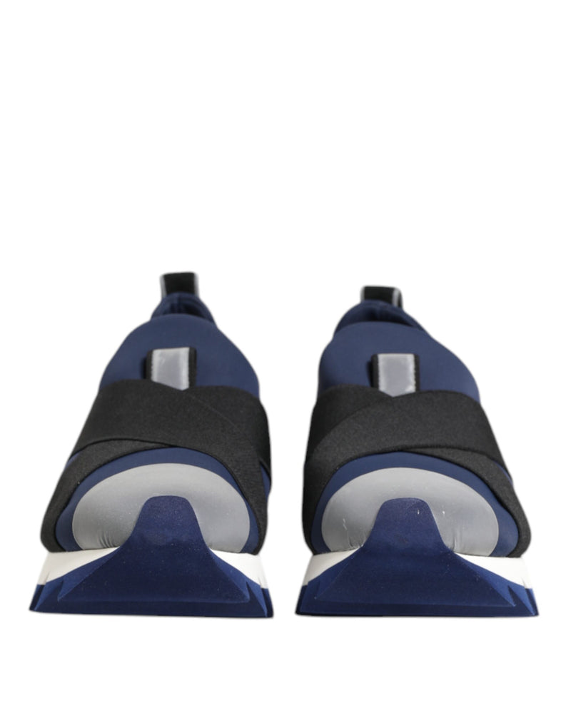 Dolce & Gabbana Sneakers Basses Slip-On Bleu Noir pour Homme