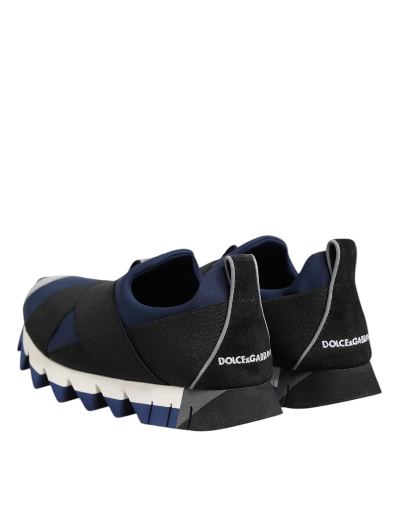 Dolce & Gabbana Sneakers Basses Slip-On Bleu Noir pour Homme