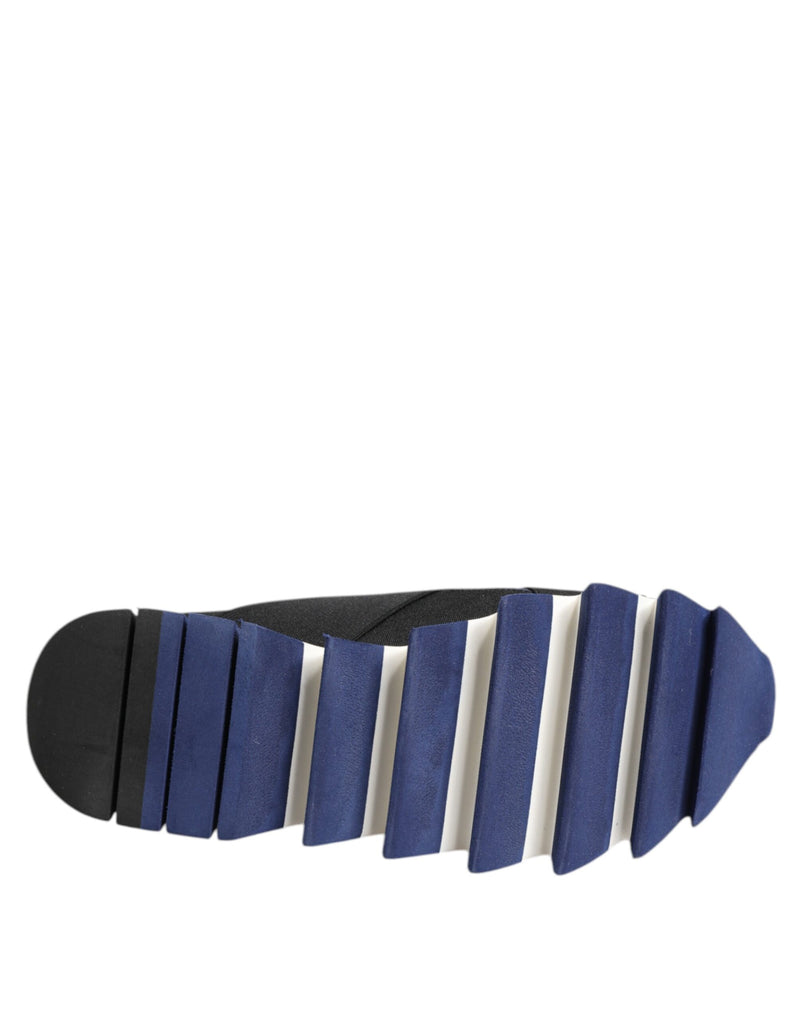 Dolce & Gabbana Sneakers Basses Slip-On Bleu Noir pour Homme