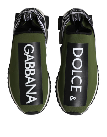 Dolce & Gabbana Green Logo Low Top Sorrento Men Sneakers Shoes