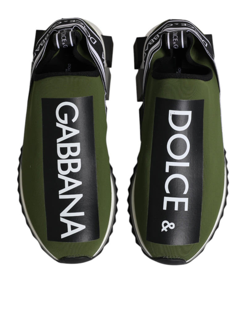Dolce & Gabbana Green Logo Low Top Sorrento Sneakers