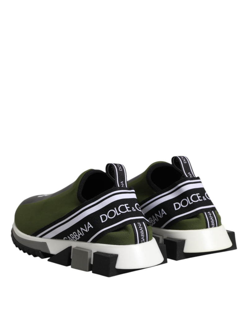 Dolce & Gabbana Green Logo Low Top Sorrento Sneakers