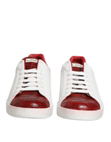 Dolce & Gabbana Sneakers en Cuir Rouge et Blanc