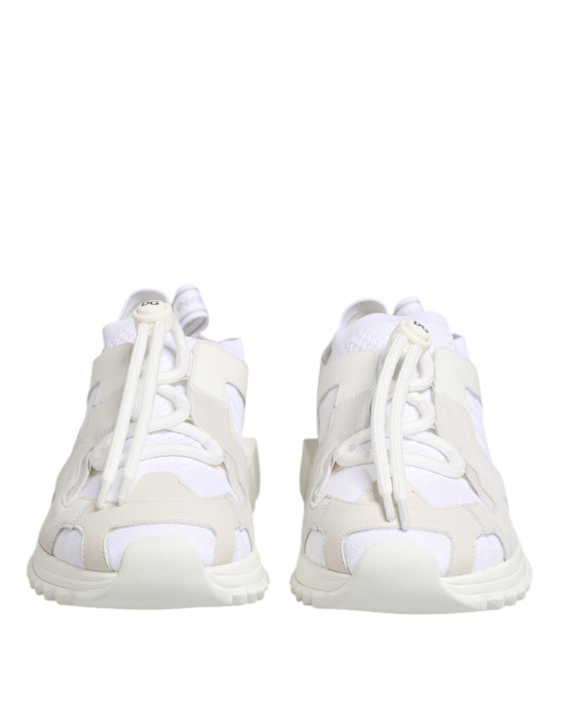 Dolce & Gabbana White Sorrento Low Top Lace Up Sneakers