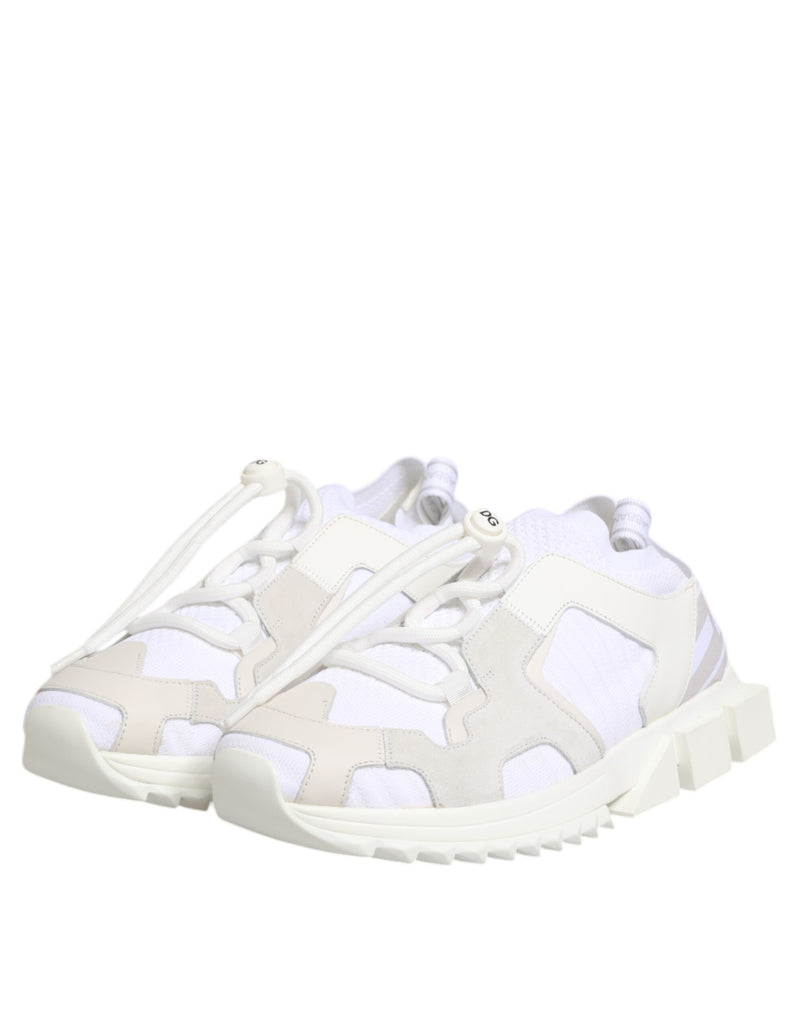 Dolce & Gabbana White Sorrento Low Top Lace Up Sneakers