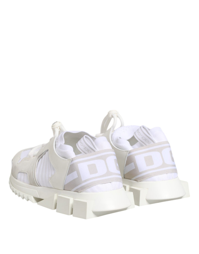 Dolce & Gabbana White Sorrento Low Top Lace Up Sneakers