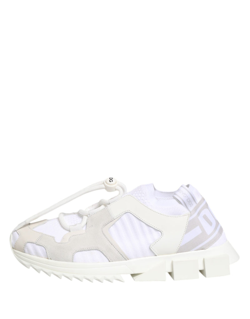Dolce & Gabbana White Sorrento Low Top Lace Up Sneakers