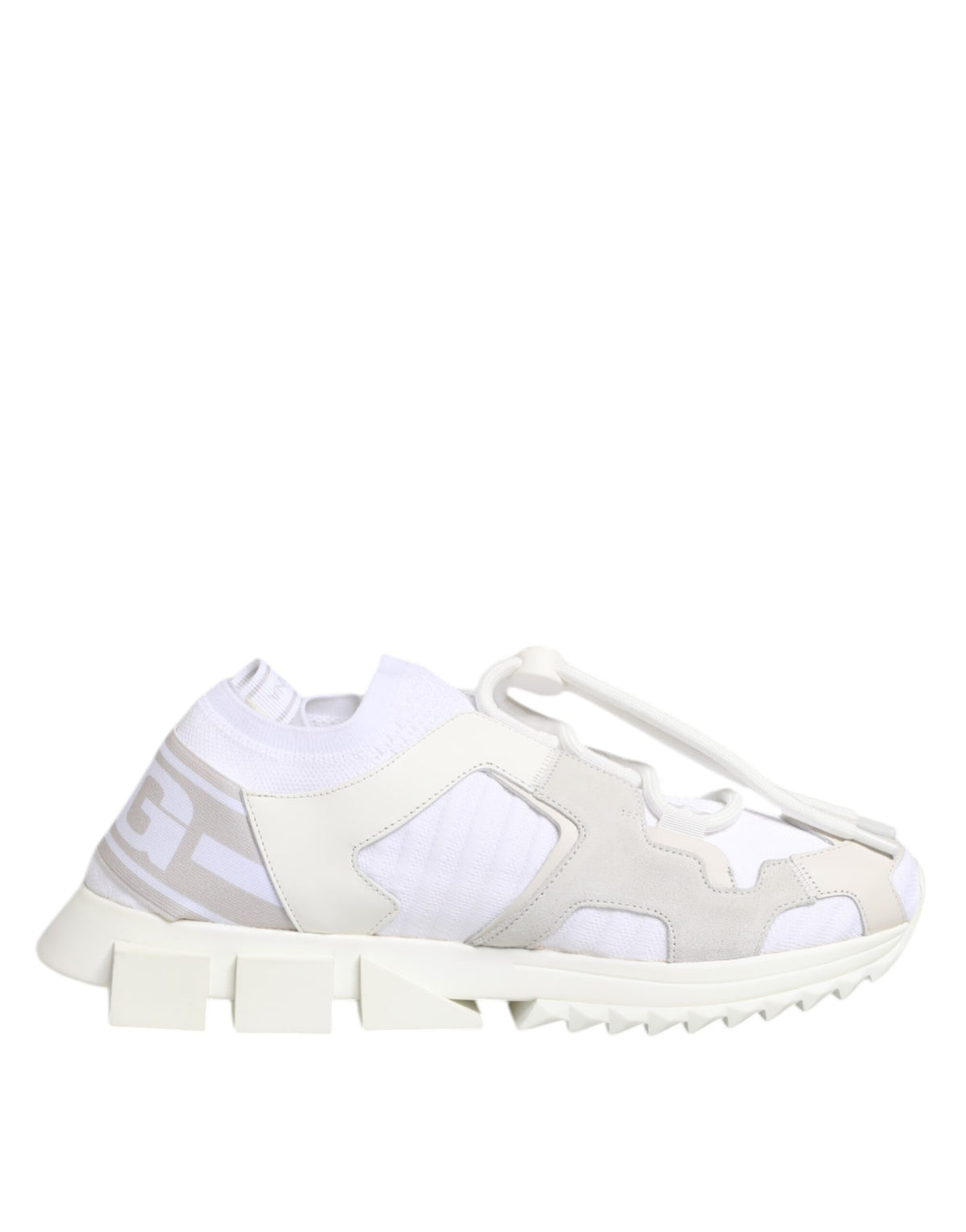 Dolce & Gabbana White Sorrento Low Top Lace Up Sneakers
