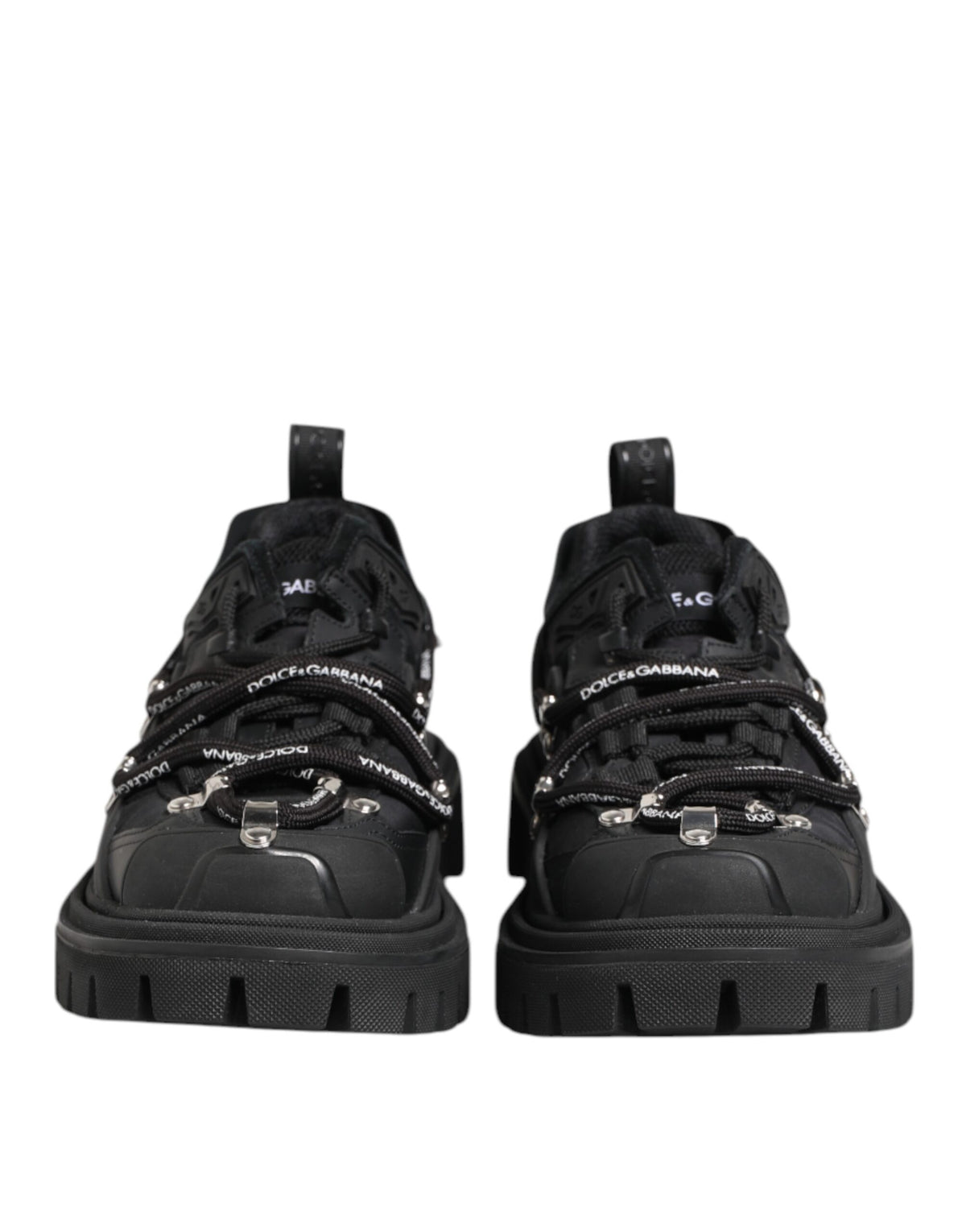 Dolce & Gabbana Sneakers Noires Basses à Lacets