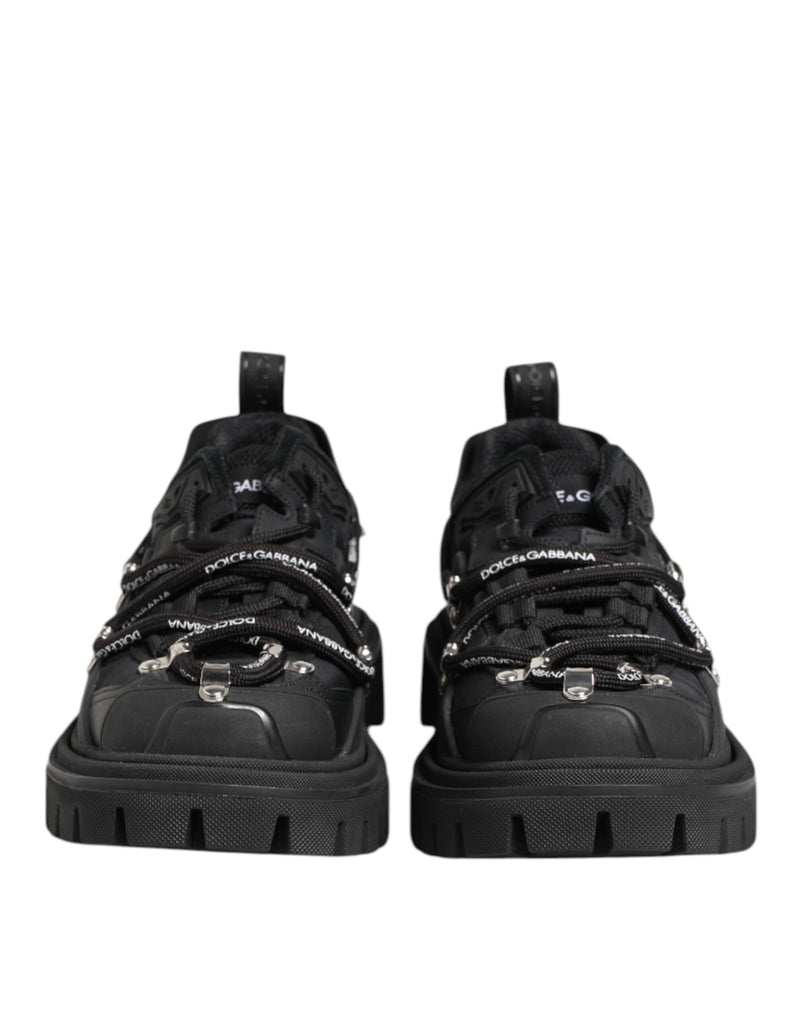 Dolce & Gabbana Sneakers Noires Basses à Lacets