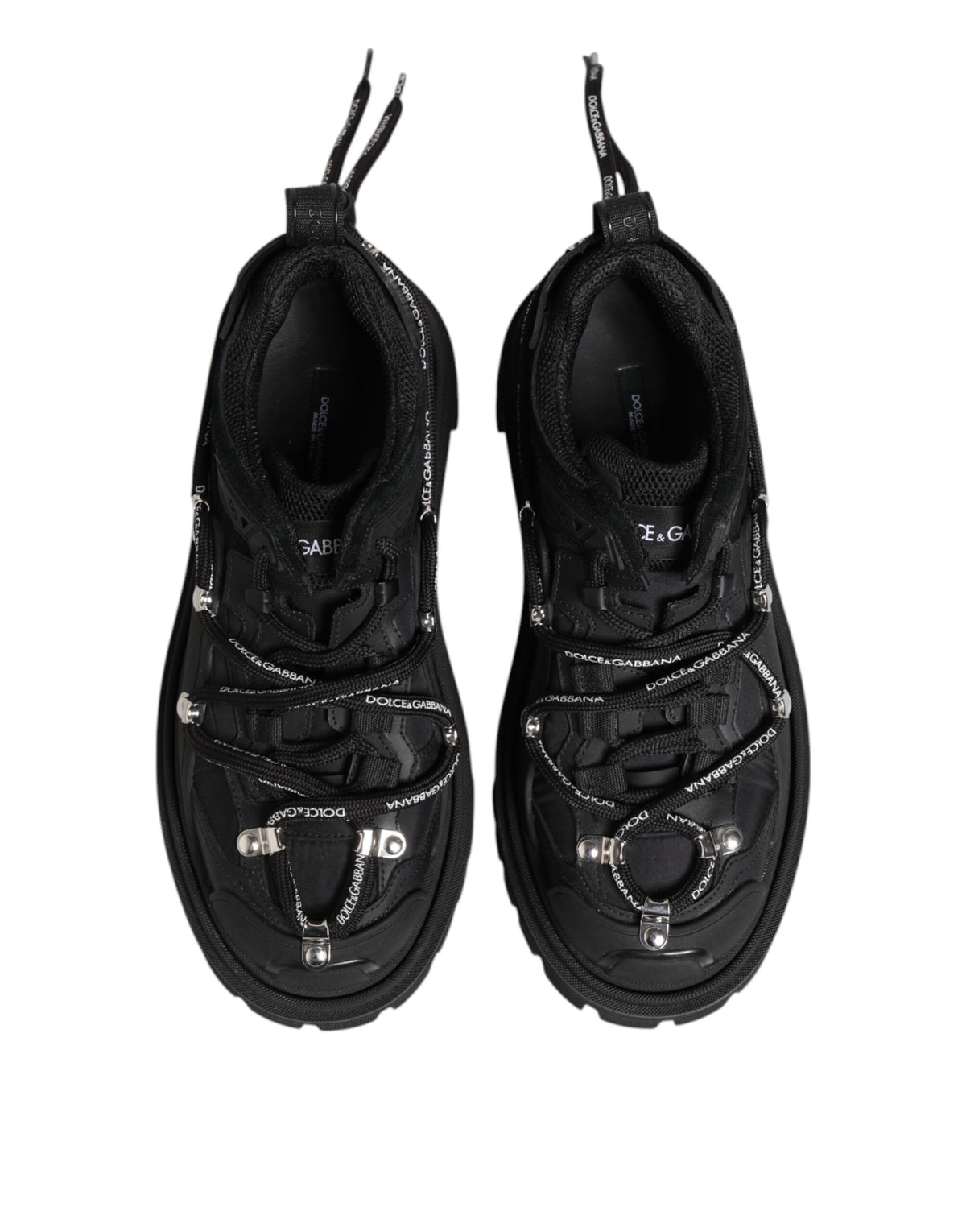 Dolce & Gabbana Sneakers Noires Basses à Lacets