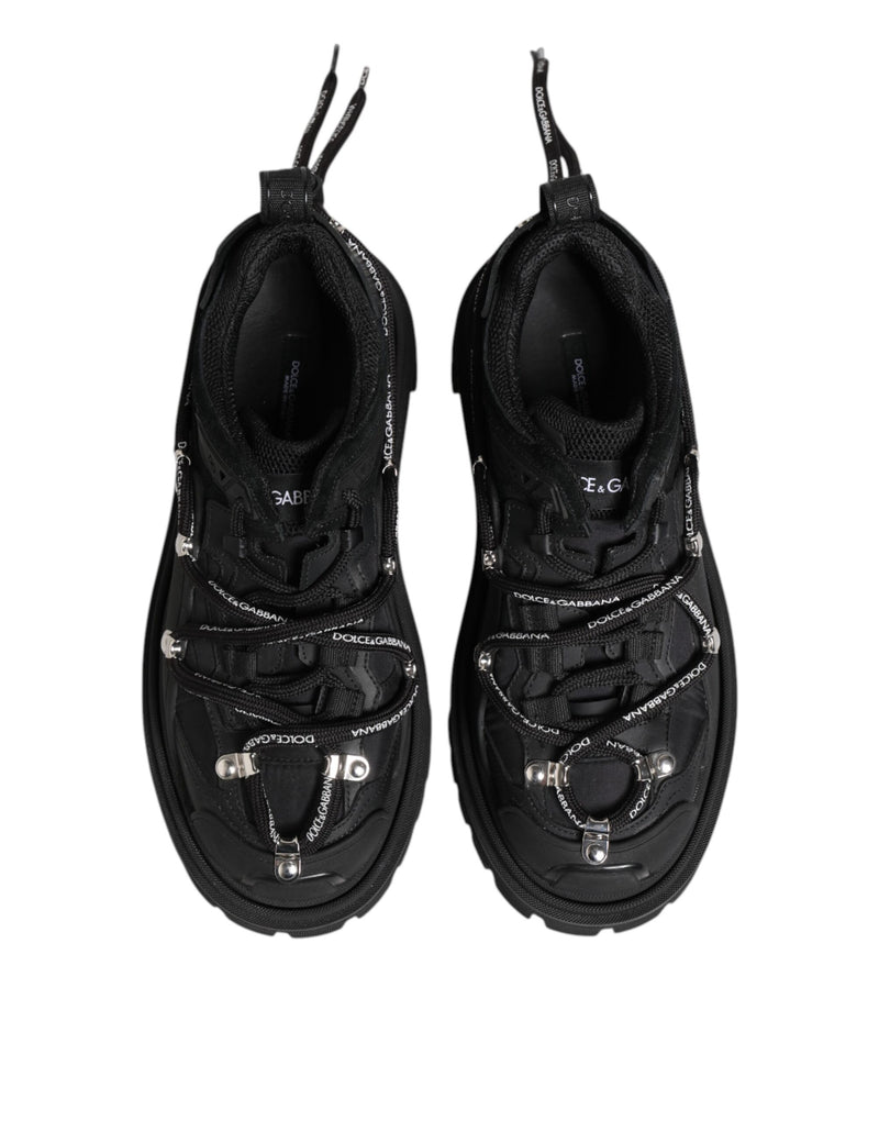 Dolce & Gabbana Sneakers Noires Basses à Lacets