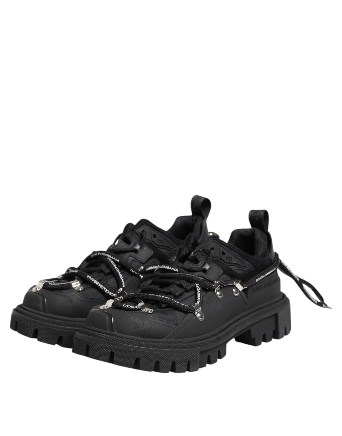 Dolce & Gabbana Sneakers Noires Basses à Lacets