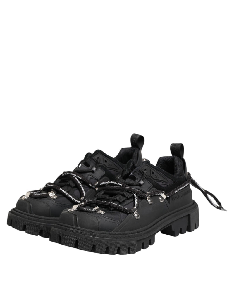 Dolce & Gabbana Sneakers Noires Basses à Lacets