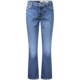 Guess Jeans Blue Cotton Women's Mid Rise Straight Jeans