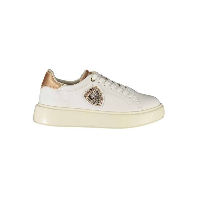 Blauer White Leather Women Sneaker - Stylish Comfort