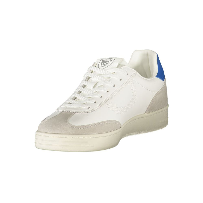Blauer White Leather Men Sneaker - Sporty Style and Comfort