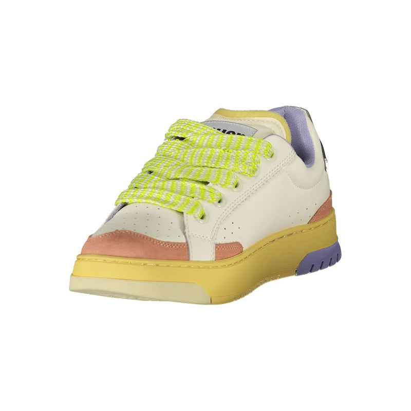 Blauer White Leather Women Sneaker - Stylish and Comfortable