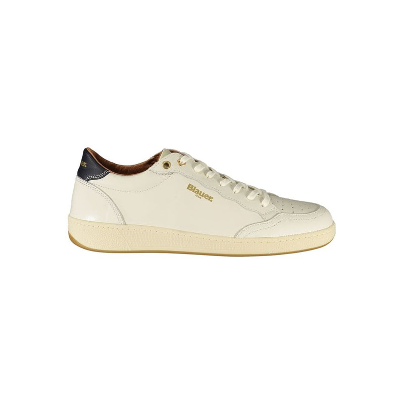Blauer White Leather Men Sneaker - Élégant et Confortable