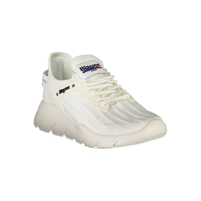 Blauer White Polyester Men Sneaker - Confort et Style