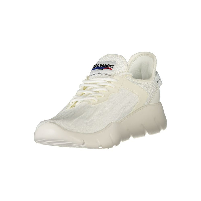 Blauer White Polyester Men Sneaker - Confort et Style