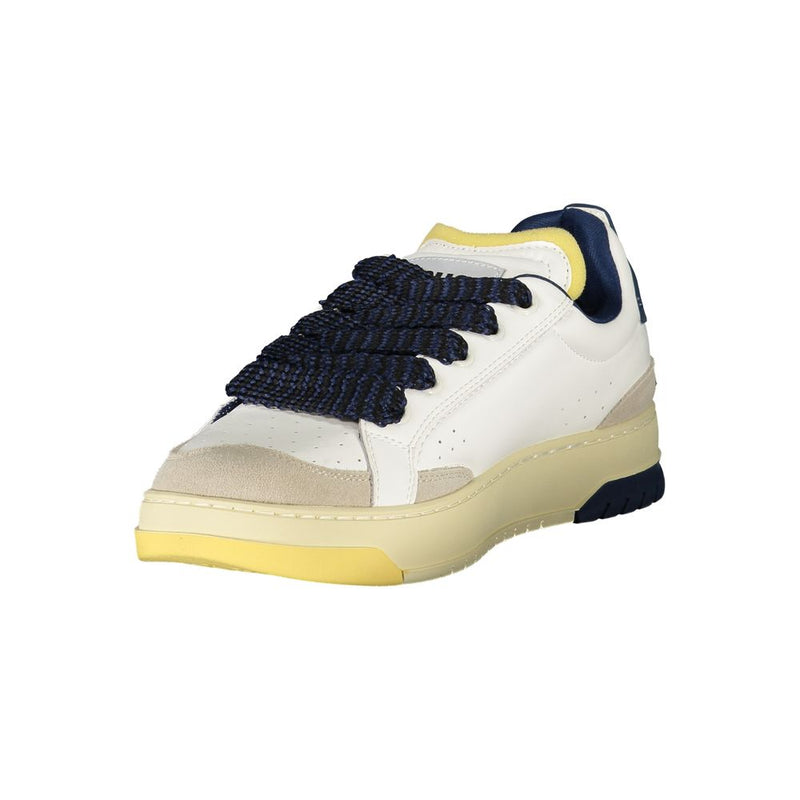 Blauer White Leather Men Sneaker - Comfort and Style Combined