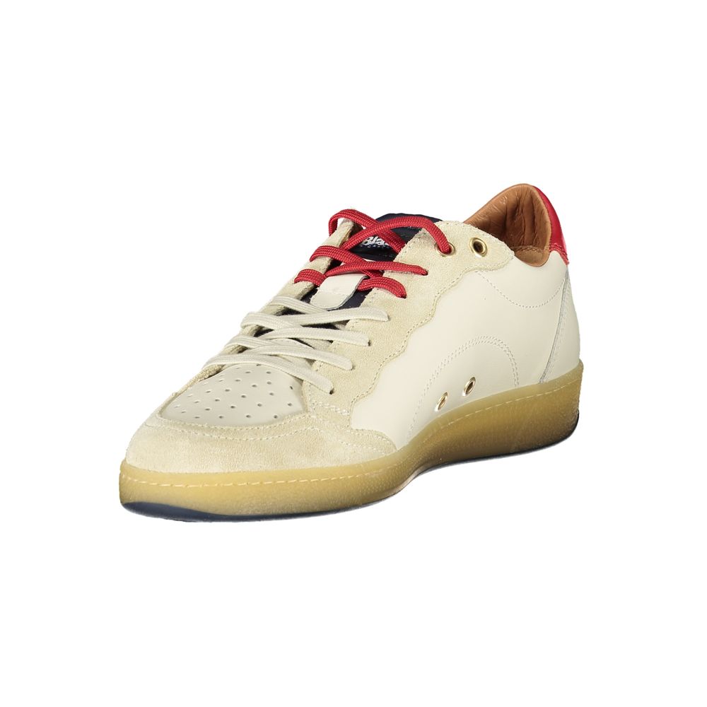 Blauer White Leather Men Sneaker - Stylish Athletic Footwear