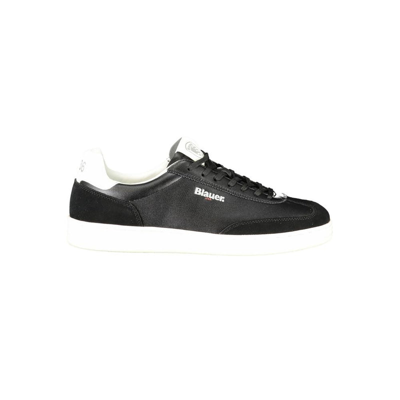 Blauer Black Leather Men Sneaker - Stylish Urban Footwear