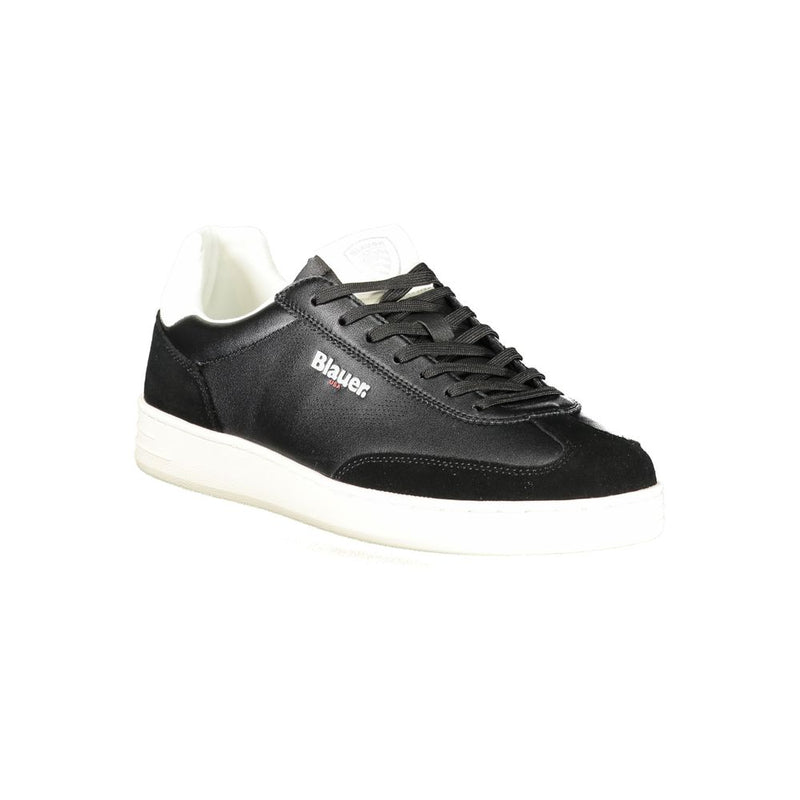 Blauer Black Leather Men Sneaker - Stylish Urban Footwear