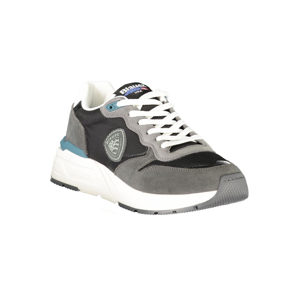 Blauer Black Leather Men Sneaker - Stylish & Durable