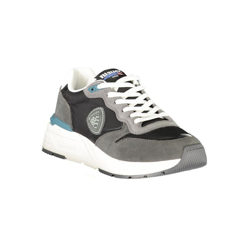 Blauer Black Leather Men Sneaker - Stylish & Durable