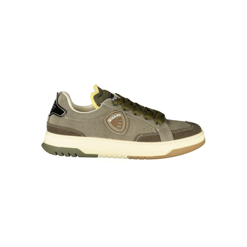 Blauer Green Leather Men Sneaker - Élégant et Confortable