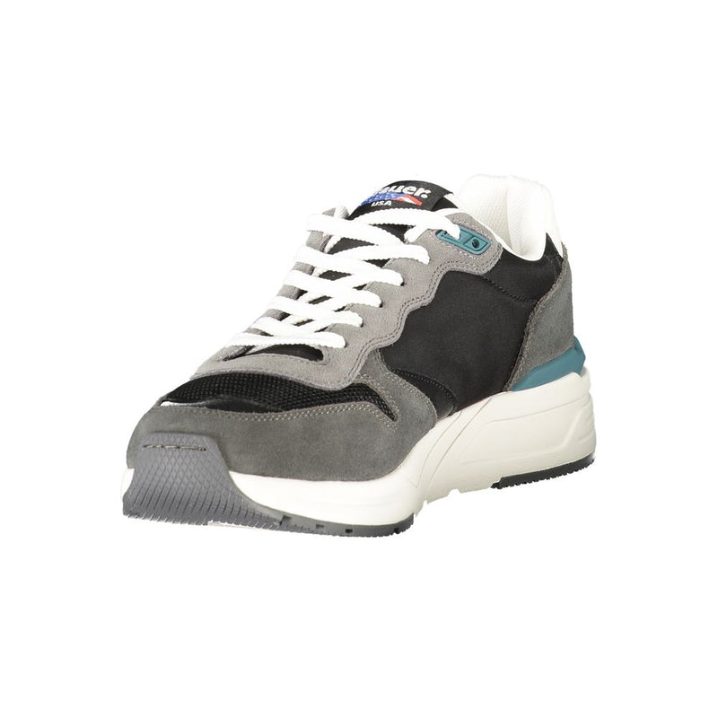 Blauer Black Leather Men Sneaker - Stylish & Durable