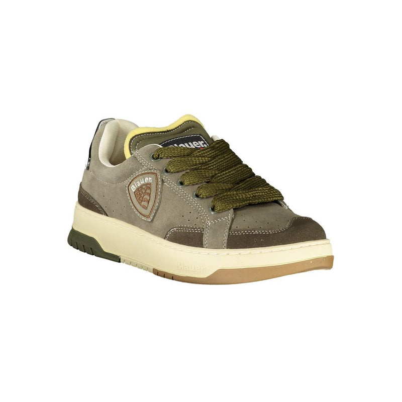 Blauer Green Leather Men Sneaker - Élégant et Confortable
