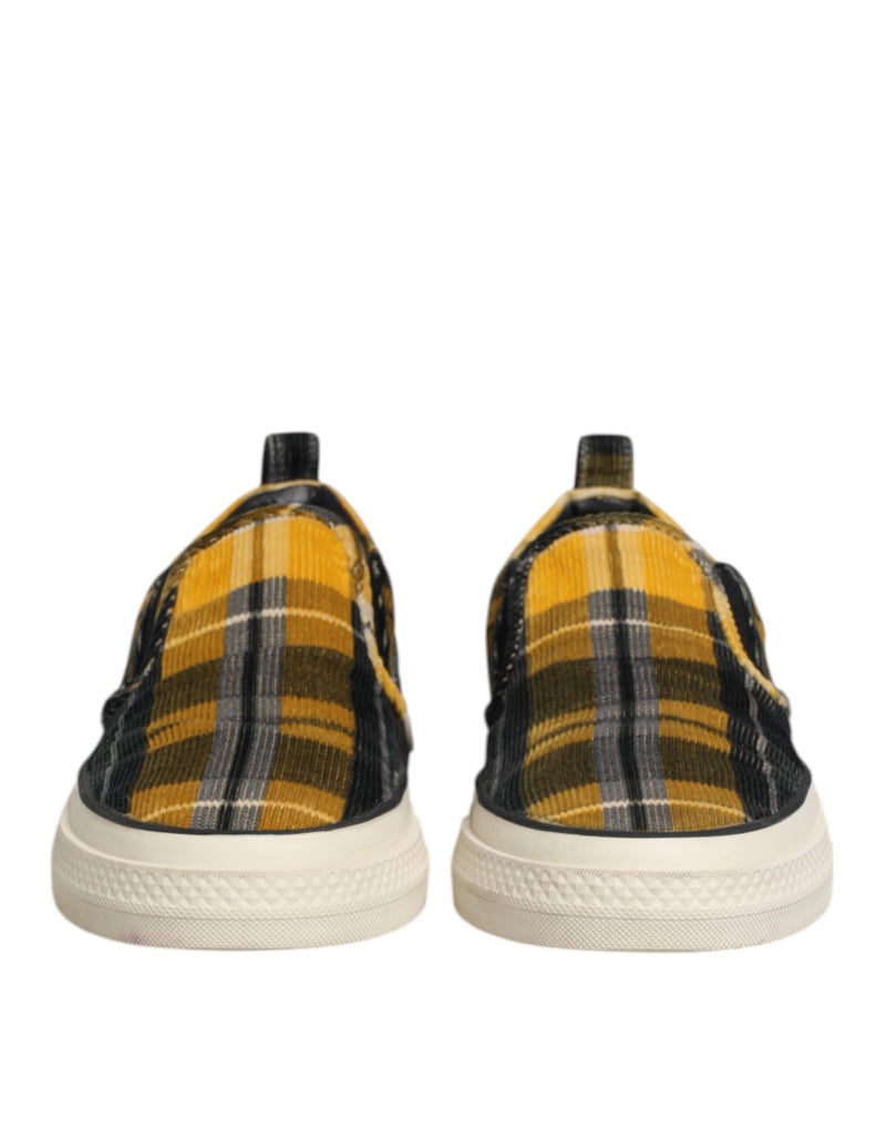 Dolce & Gabbana Multicolor Portofino Tartan Check Sneakers