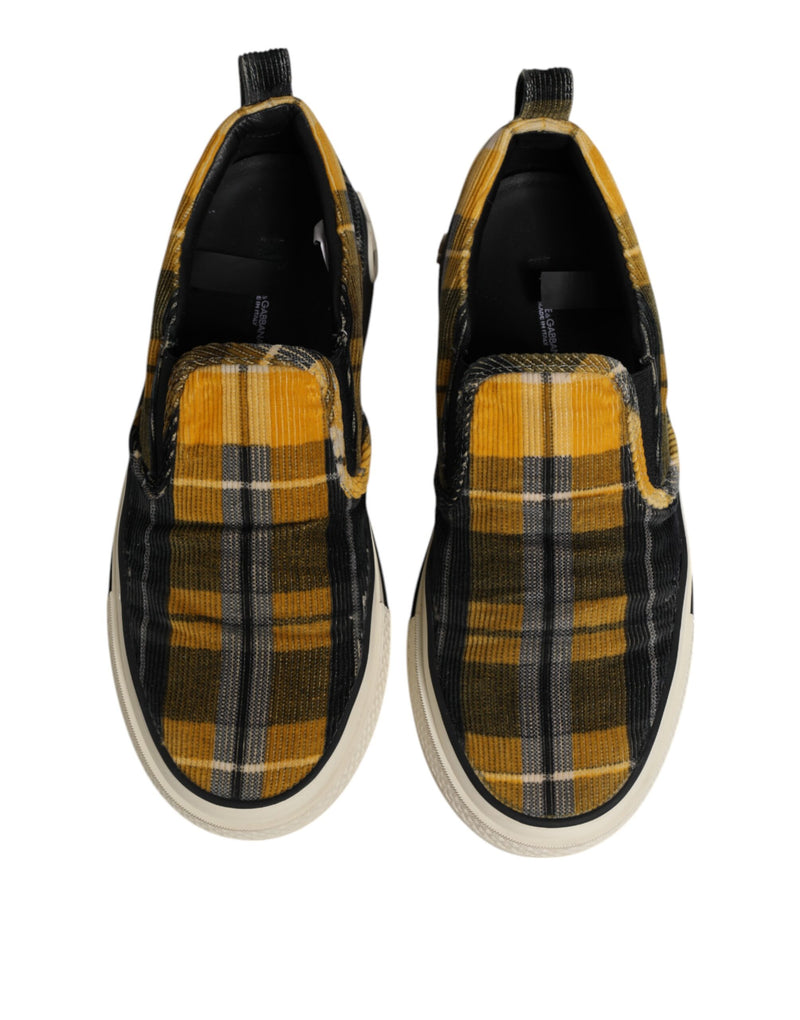 Dolce & Gabbana Multicolor Portofino Tartan Check Sneakers