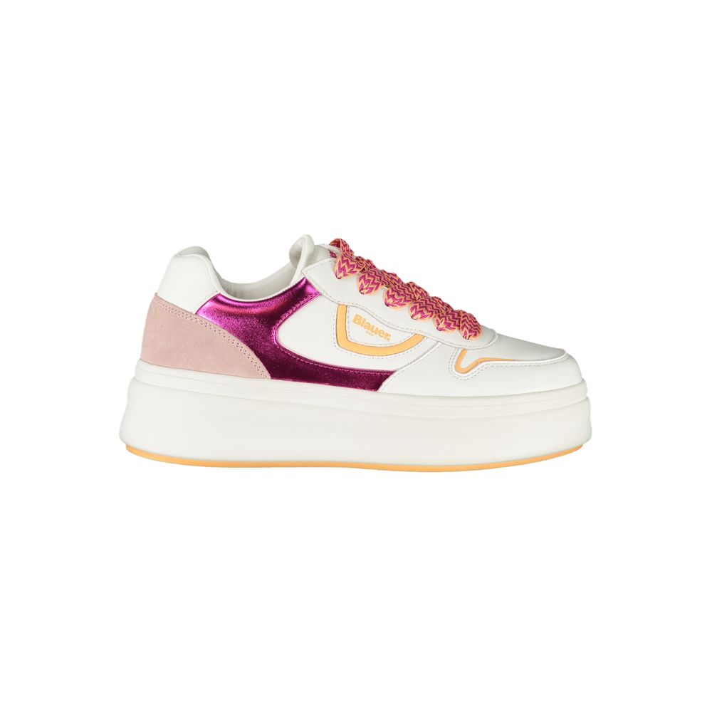 Blauer White Leather Women Sneaker - Stylish and Comfortable