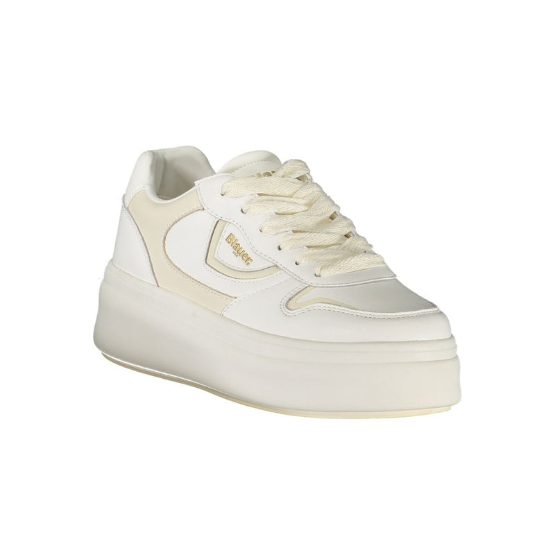Blauer White Leather Women Sneaker - Stylish Comfort